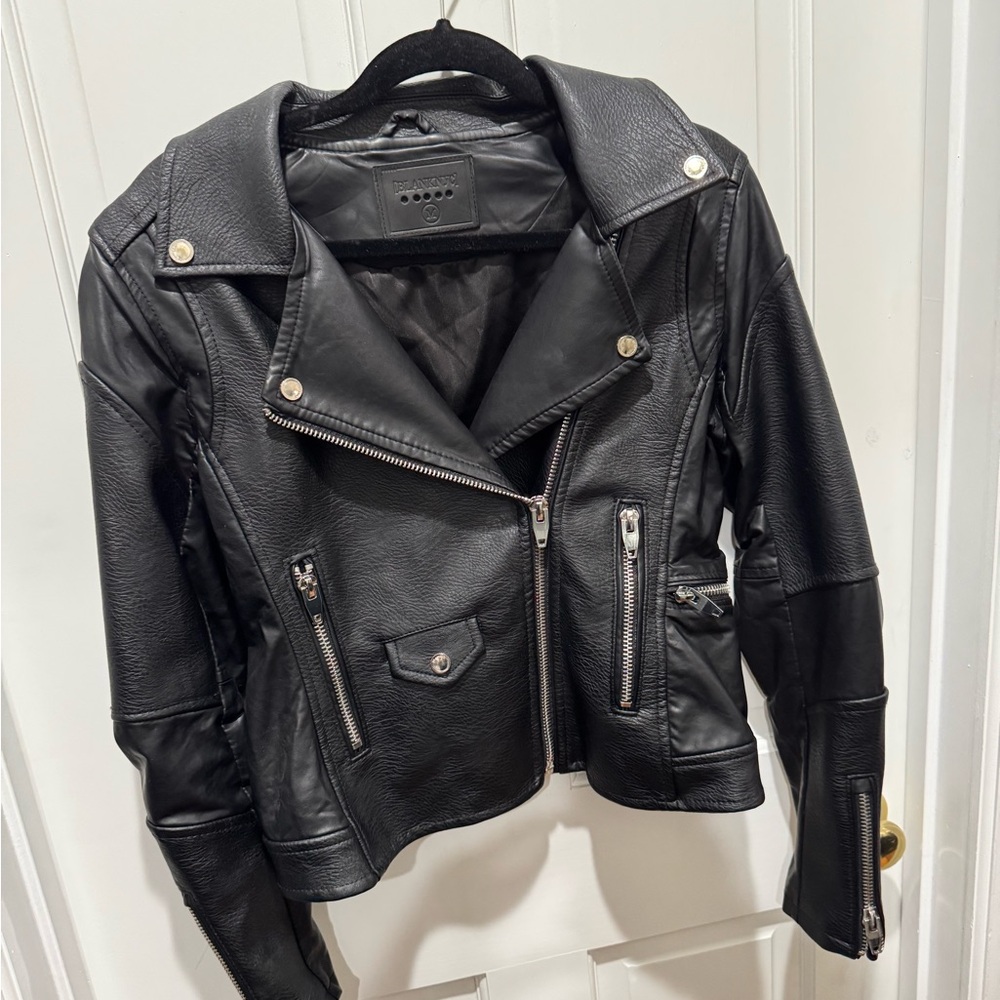 Blank NYC Black Leather Moto Jacket